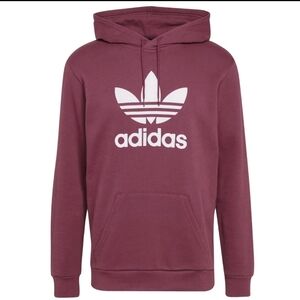 Adidas Men's Burgundy Hoodie